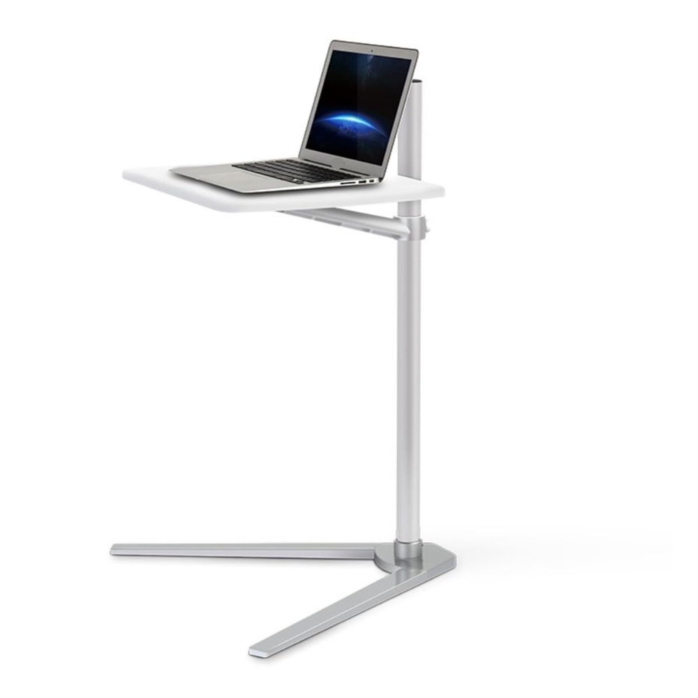 AVXANKTG Removable UP-8T Aluminum 7-20 inch Laptop Floor Stand Height Adjustable Bedside Laptop Sofa Table Suitable for Laptop Coffee Table(Color:Silver)