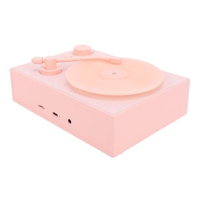Yunir Retro Bluetooth Speaker,Vintage Record Player Portable Speaker with Diffuser,Old Fashioned Classic Phonograph Speaker Record Player (Pin-k)