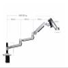 WPTGODGB V63CT Aluminum Desktop Mounted Two-in-One Laptop Stand Monitor Stand Mounted Extra Long Arm Full Motion Laptop Stand(Color:V63CTB-450) view 3