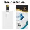 ABLAZE Flash Drive 64GB 10 Pack, Credit Card USB 2.0 Thumb Drive Bank Card Shape Memory Stick Credit USB Pendrives Bulk (White, No Logo) view 3