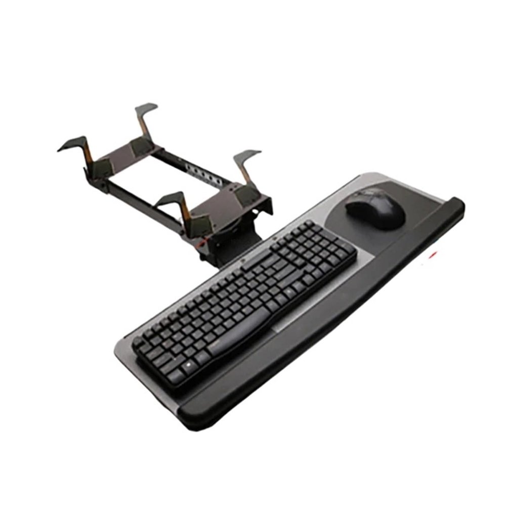 AVXANKTG LK06AD Ergonomic Sliding Tilt XL Size Wrist Rest Keyboard Stand with Two Mouse Pads for Computer Desk Keyboard Tray Stand(Color:LK06AD)