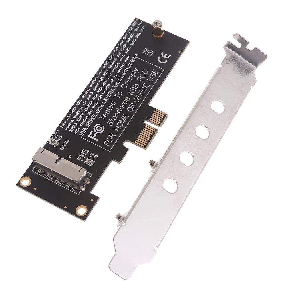 PCI Express PCI-E 1X to 12+16Pin SSD Convert Card for 2013-2017 A1398 A1502 A1465 A1466 A1493 Laptop Accessories Worldwide Shipping Available 7-Day Return Policy 12 Months Manufacturer Limited Metal