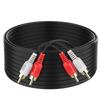 Abireiv RCA Cable 100ft,2RCA M/M Stereo Audio Cable [24K Gold Plated | Copper Core] 2RCA Male to 2RCA Male.for Home Theater, HDTV, Amplifiers, Hi-Fi Systems,Speakers view 1