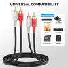 Abireiv RCA Cable 65ft,2RCA M/M Stereo Audio Cable [24K Gold Plated | Copper Core] 2RCA Male to 2RCA Male.for Home Theater, HDTV, Amplifiers, Hi-Fi Systems,Speakers view 3
