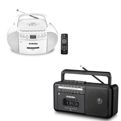 Gelielim Cassette Player Boombox Bluetooth Speaker AM FM Radio