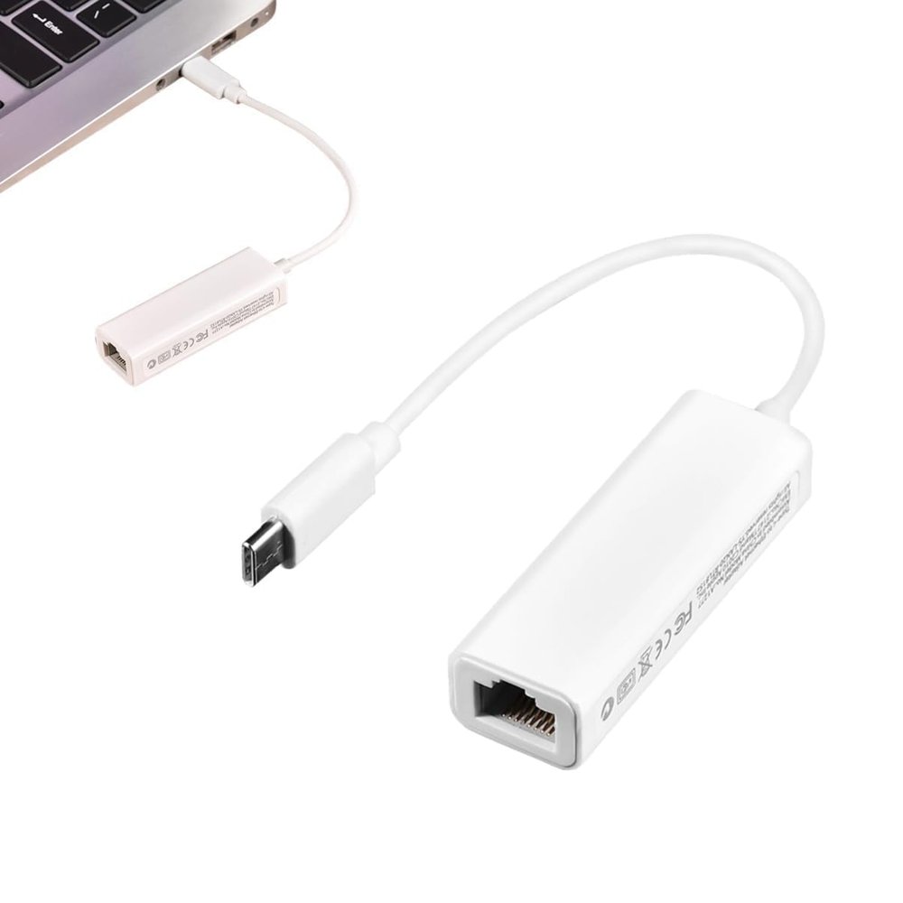 USB C to Ethernet Adapter, USB Ethernet Adapter Cable USB 3.1 Type C to RJ45 100Mbps Cable for Laptop