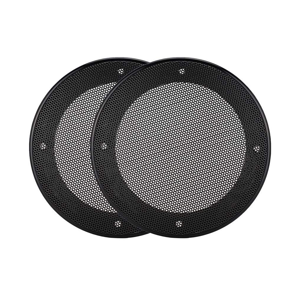 2PCS Speaker Cover, Round Speaker Grills Cover 4in Metal Mesh Speaker Grille Loudspeaker Cover with Screws for Speaker Decoration(Black+Black)
