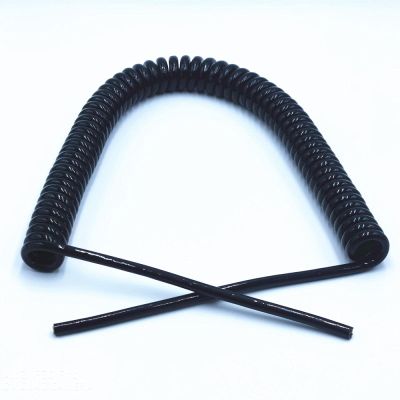 Cores Polyurethane Stretch Cable Core Spring Wire 2-core 24AWG 20AWG 17AWG 14AWG 2.5 m 5 m 7.5 m black power cord expandable wire Line length 2.5m 2-core 14AWG(Color:2core 17awg,Size:Line length 7.5m