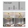 DXYC Mid-Century Black Gold Ceiling Pendant Light, Modern Industrial Sputnik Chandelier, Round Bubble Chandelier with Amber Smoke Glass for Dining Room, Bedroom, Living Room(6 Lights,Smoke Gray) view 3