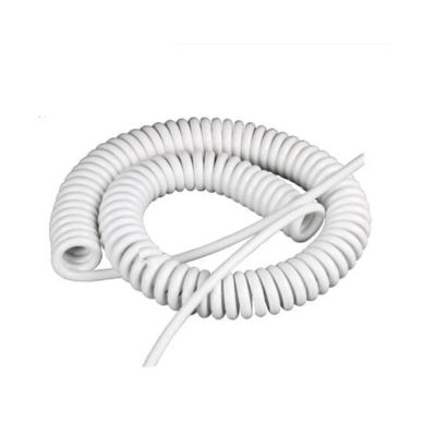Cores Polyurethane Stretch Cable Core Spring Wire 2 Core Telescopic Power Cord 13AWG 15AWG 18AWG 22AWG White Stretchable Cable Wire Retractable Coil(Color:2 core 15AWG 5 meters Straight)(Color:2 core