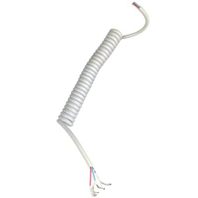 Cores Polyurethane Stretch Cable Core Spring Wire 4 Core White Spring Cable 3mm OD Spring Cable Car Telescopic DIY Cable Retractable Coil