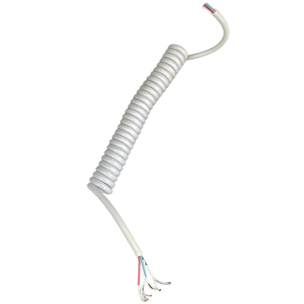 Cores Polyurethane Stretch Cable Core Spring Wire 4 Core White Spring Cable 3mm OD Spring Cable Car Telescopic DIY Cable Retractable Coil