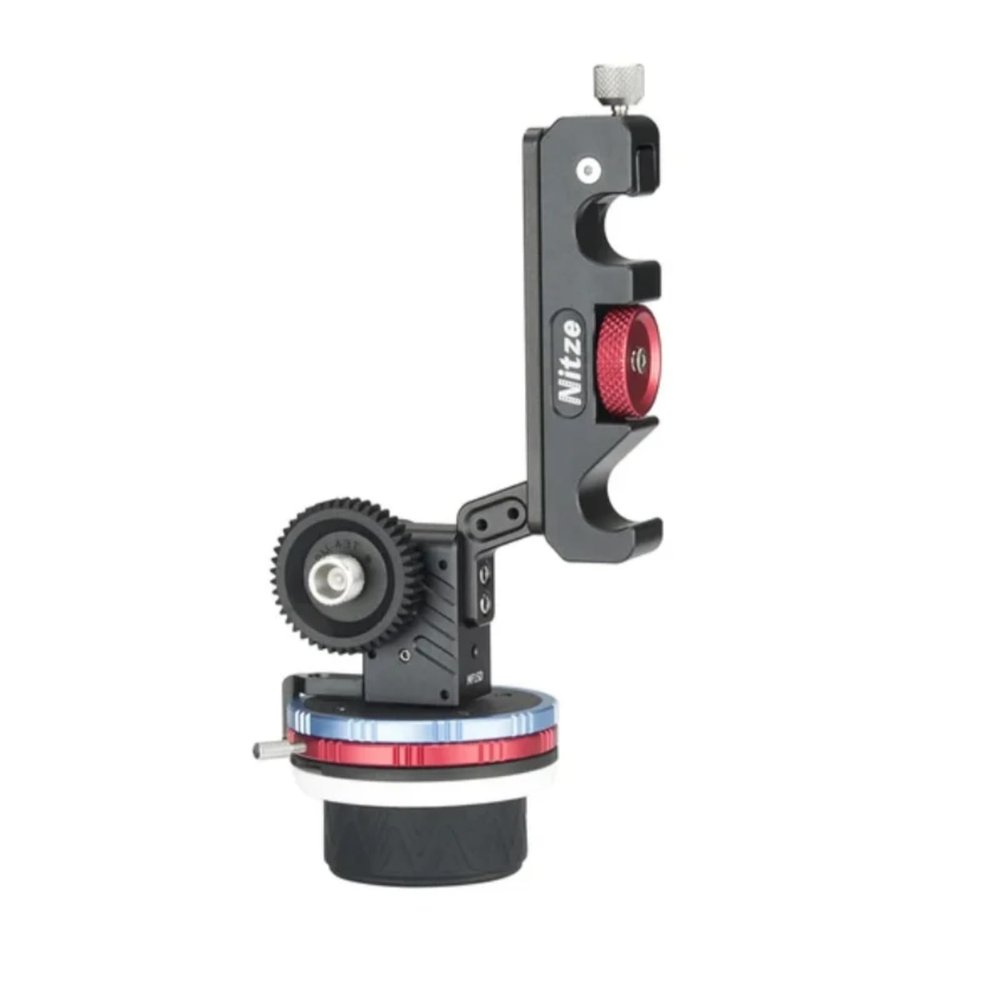 15mm Follow Focus Nitze 15mm Follow Focus Kit with Reversible Drive Gears, Marking Disks, Gear Ring Belt and Crank 360 Infinity Zoom Adjustable Dual Rod Cine Follow Focus