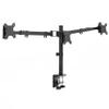 VIVO Premium Triple Monitor Desk Mount for 3 Screens up to 22 lbs, Fits up to 38 inch Ultrawides on Center Bracket, Adjustable Telescoping Arms, Flush Wall Setup, Black, STAND-TS03C view 1