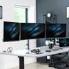 VIVO Premium Triple Monitor Desk Mount for 3 Screens up to 22 lbs, Fits up to 38 inch Ultrawides on Center Bracket, Adjustable Telescoping Arms, Flush Wall Setup, Black, STAND-TS03C view 2