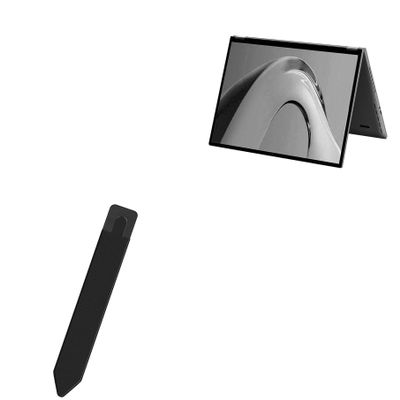 BoxWave Stylus Pouch Compatible with Chuwi FreeBook 2-in-1 Touchscreen Laptop (13.5 in) - Stylus PortaPouch, Pen Stylii Holder Carrier Portable Self-Adhesive - Jet Black