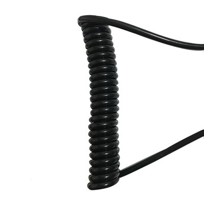 Cores Polyurethane Stretch Cable Core Spring Wire 2 Core 1mm 2m 2.5 Meters 5 Meters 7.5 Meters Outdoor Stretching Wire Retractable Coil(Size:Undraw 1.25 meters,Color:2core 1.0mm2)(Size:Undraw 1.25 me