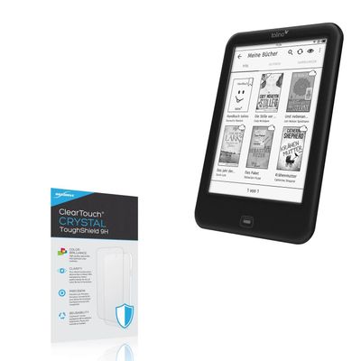 BoxWave Screen Protector Compatible with Tolino Shine2 300ppi e-Book - ClearTouch Crystal ToughShield 9H (2-Pack), Clear 9H Tough Flexible Film Screen Protector