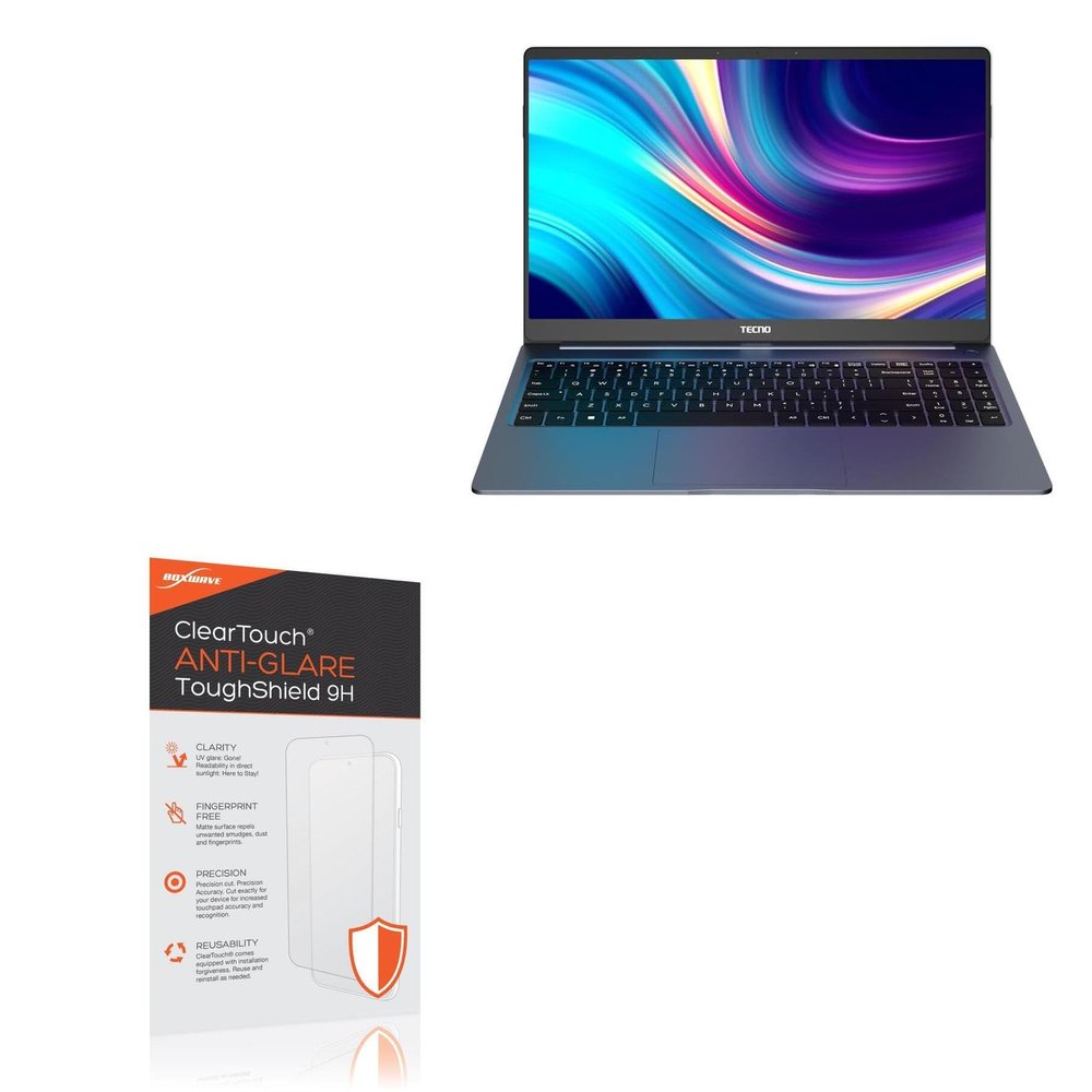 BoxWave Screen Protector Compatible with Evolve III Megabook Slim (15.6 in) - ClearTouch Anti-Glare ToughShield 9H (2-Pack), Anti-Glare 9H Tough Flexible Film Screen Protector