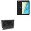 BoxWave Case Compatible with Core Innovations CRTB7001 (7 in) - Elite Leather Messenger Pouch, Synthetic Leather Cover Case Envelope Design - Jet Black view 1