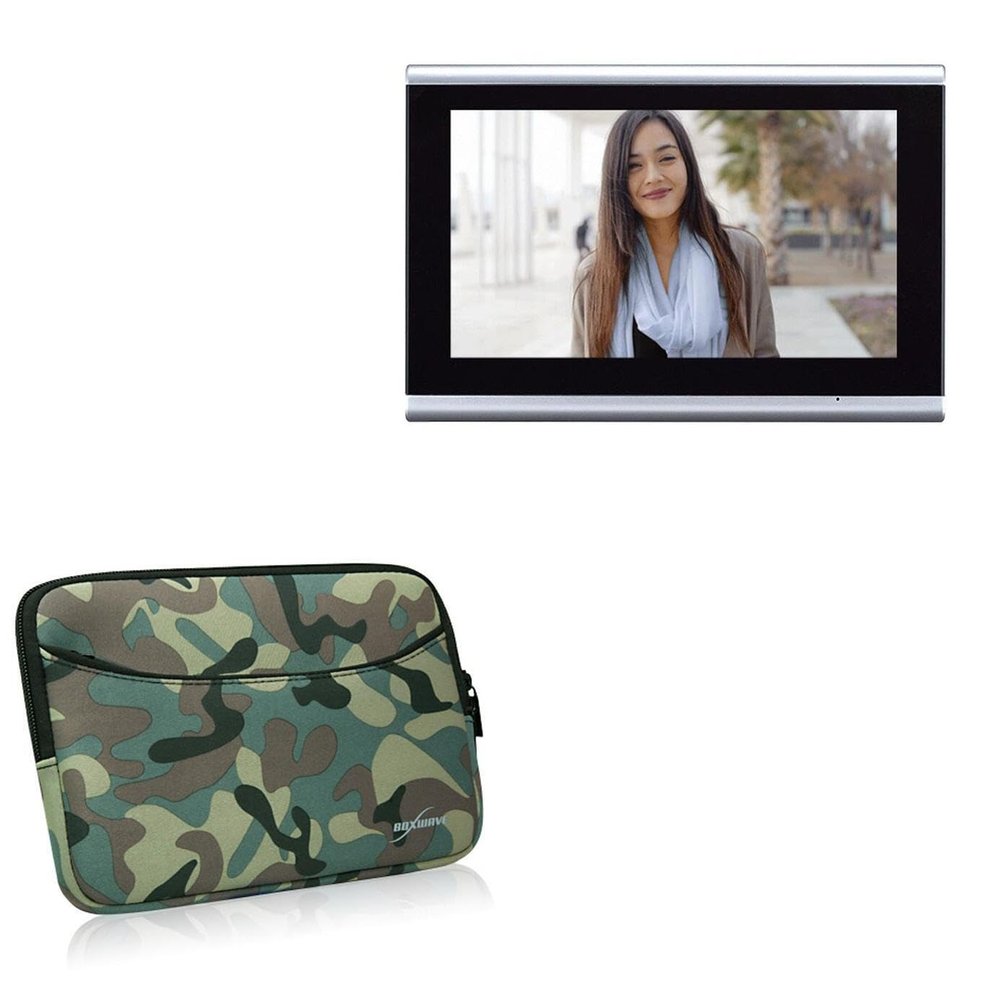 BoxWave Case Compatible with Optex IVPC-MS iVision + Connect Moblie Station (7 in) - Camouflage Suit with Pocket, Neoprene Camo Suit Zipper Pocket for Storage