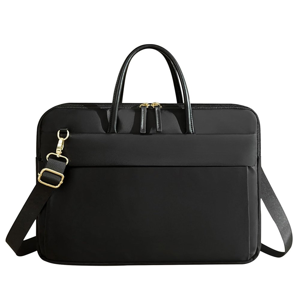 Ajalcsvs Laptop Bag 14 15.6 16 Inch, Messenger Bag Laptop Case Sleeve with Shoulder Strap Computer Briefcase Cover for Men Women(Color:Black,Size:L-16 inch)