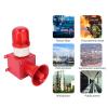 Industrial Siren Alarm, 30W 115db Sound Light Alarm Horn 3 Volume Adjustment Wall Mounting LED Strobe Warning Light Outdoor Alarm Horn for Construction Sites, Ports (US) view 3