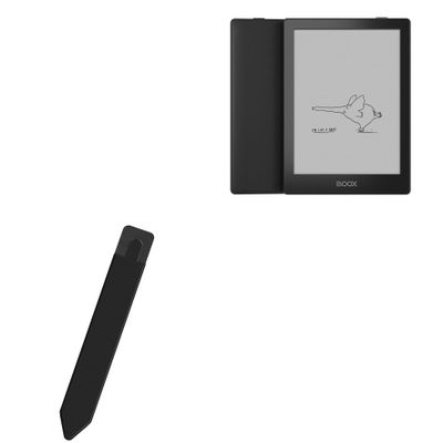 BoxWave Stylus Pouch Compatible with Boox Poke5 E-Ink Tablet (6 in) - Stylus PortaPouch, Pen Stylii Holder Carrier Portable Self-Adhesive - Jet Black