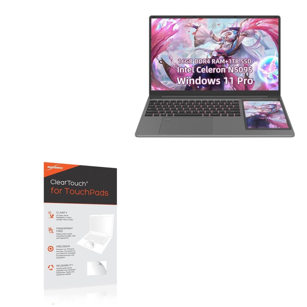 BoxWave Touchpad Protector Compatible with RATEYUSO Windows 11 Pro + Touchscreen Laptop (15.6 in) - ClearTouch for Touchpad (2-Pack), Pad Protector Shield Cover Film Skin