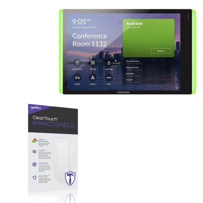 BoxWave Screen Protector Compatible with Crestron Room Scheduling Touchscreen (7 in) - ClearTouch ImpactShield (2-Pack), Impenetrable Screen Protector Flexible Film