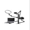 AVXANKTG Desktop Live Broadcast Stand Set 6 in 1 with 10-inch LED Ring Light Microphone Mount Monitor Stand Laptop Stand, Black view 1