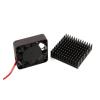 10 PCS Mini Cooling Fan DC 3.7V 5V 12V 24V Radiator 40x40mm 4010 Brushless XH2.54 2 Pin Cooler Radiator Combo(Color:24V Fan and Heatsink) view 1