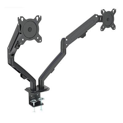 AVXANKTG G08-24 Dual Monitor Desktop Mounting Bracket for 13 to 27-inch LCD Screens Rotation and Tilt Adjustment Two-Arm Desktop Stand(Color:Black)