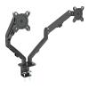 AVXANKTG G08-24 Dual Monitor Desktop Mounting Bracket for 13 to 27-inch LCD Screens Rotation and Tilt Adjustment Two-Arm Desktop Stand(Color:Black) view 1