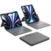 CHESONA Rugged for iPad Air 13 Inch (M3/M2, 2025/2024), iPad Pro 12.9 Case with Keyboard, Magnetic Detachable Case & 7-Color Backlit, Smart Trackpad, 15-180 Adjustable, Portrait/Landscape, Gray view 1