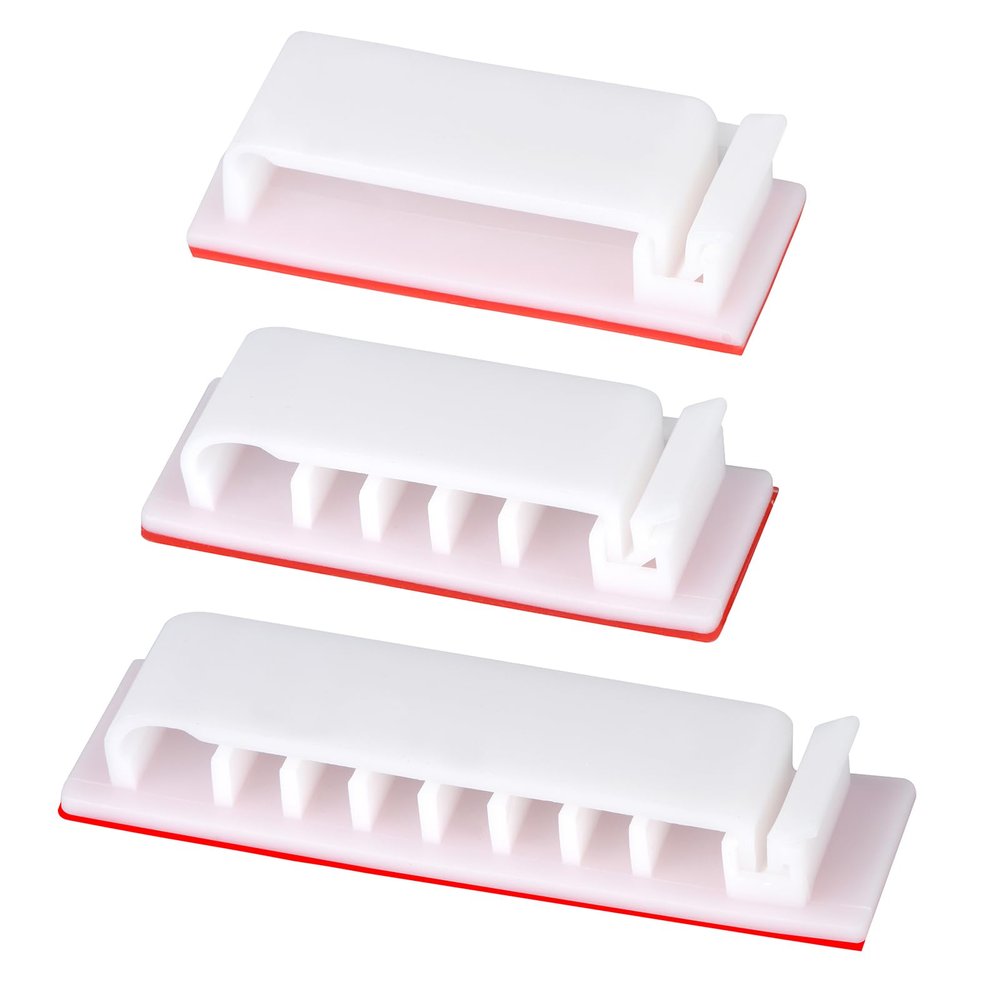 Cable Management Clips, 20Pcs Cable Organizers Wire Clips Cord Holder for TV PC Ethernet Cable Desk Home Office (White)