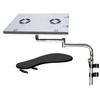 AVXANKTG OK131 Full Movement Multifunctional Bow Chair Clamp Keyboard/Mouse Pad Support Laptop Desk Stand Laptop(Color:Black) view 2