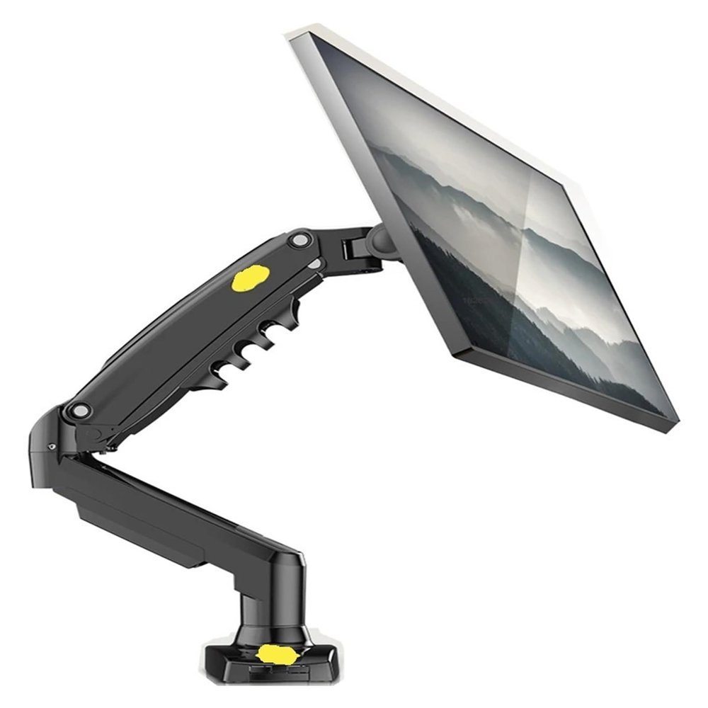 JFUDJKLI F80 Gas Spring 17-30 inch Desktop LED LCD Monitor mounting Bracket arm Ergonomic Gas Spring Flexible Installation Load 2~9 kg(Color:Black No USB)