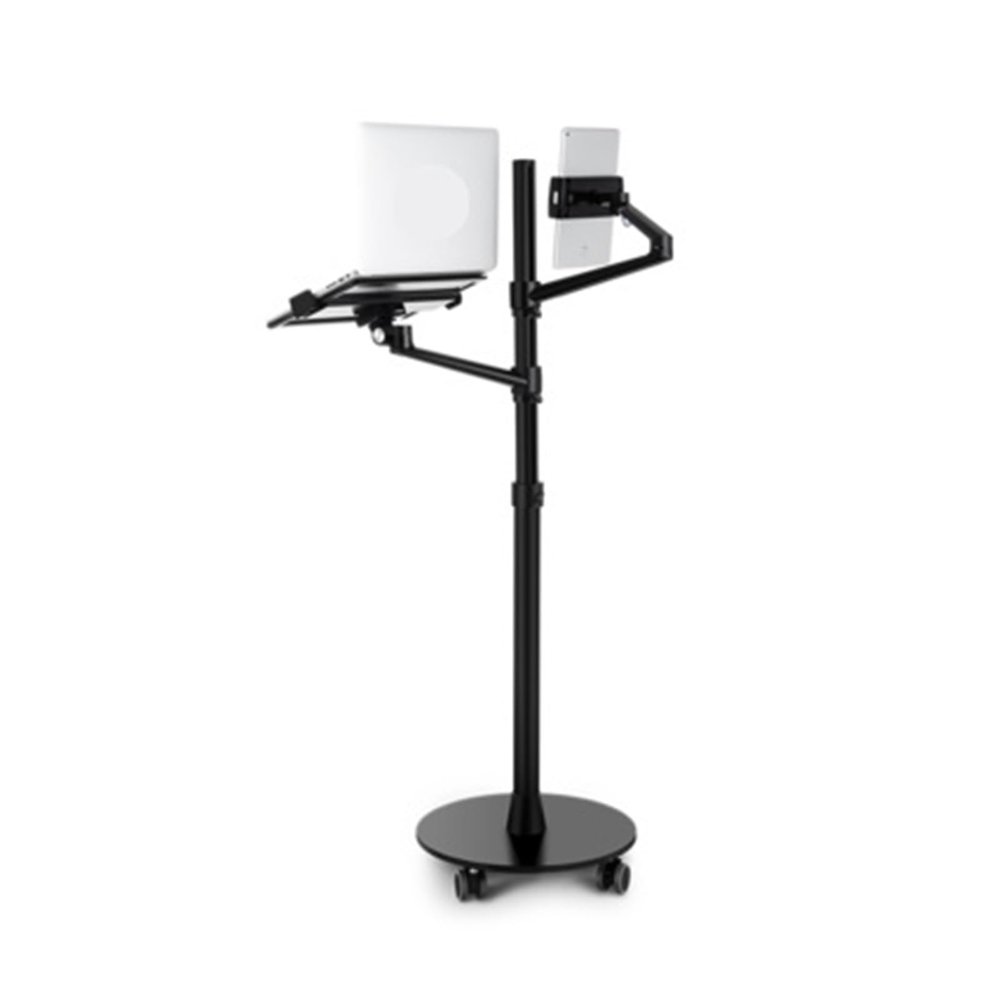 AVXANKTG UP-9L Multifunctional 3-in-1 Laptop Floor Stand, Suitable for All 12-17 inch Height Adjustable Mobile Laptop Tables(Color:Black)