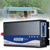 4000 W Pure Sine Wave Power Inverter DC 12V/24V/48V to AC 110V/220V Inverters with Display,2 Cables,for Truck, Hurricane, Home,DC12VtoAC220V view 1