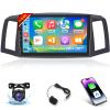 2+64G Android 13 Car Stereo for Jeep Grand Cherokee 2004-2007 - 10.1 Inch HD IPS Touch Screen Radio - Wireless Carplay & Android Auto/DSP/WiFi/GPS/Mirror Link + AHD Rear View Camera & Micron view 1