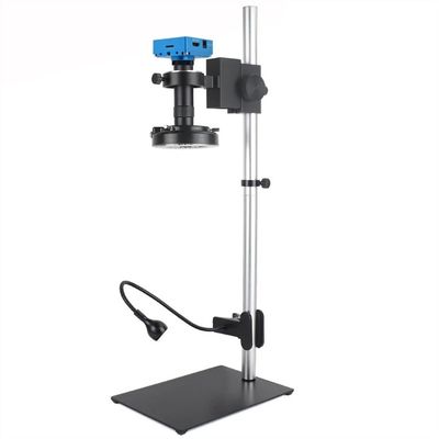 ZTBH Microscope Accessories Kit 48MP 4K HDMI USB Industrial Video Microscope Digital Microscope Camera 130X Zoom C Mount Lens for Phone Repair Soldering Tools Microscope Slides(Color:B Stand)