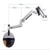 JFUDJKLI V62CT XSJ8012CT Aluminum Alloy Dual-Purpose 17-27-inch Monitor Stand 17-inch Laptop Stand Mechanical Spring arm(Color:XSJ8012CTB-170) view 3