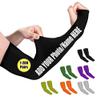 TUSANEII Custom Arm Sleeve 1 Pair,Personalized Sun Protection Compression Arm Sleeves Elastic Breathable Oversleeve Sleeves Covers For Cycling Football Volleyball Baseball, Black view 1