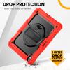 timecity for iPad Air 13 Inch Case M4 2026/ M3 2025/ M2 2024, 360 Rotating Stand, Pencil Holder & Wireless Charging, Shockproof with Screen Protector & Shoulder Strap - for Designers, Red view 3