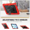 timecity for iPad Air 13 Inch Case M4 2026/ M3 2025/ M2 2024, 360 Rotating Stand, Pencil Holder & Wireless Charging, Shockproof with Screen Protector & Shoulder Strap - for Designers, Red view 4