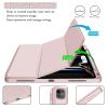 CASZONE Case for iPad Pro 13 inch 2024 M4(7th Generation) with Pencil Holder & Support Pencil Charging,Slim TPU Trifold Stand Smart Magnetic Tablet Cover with Auto Sleep/Wake,Pink view 4