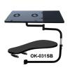 AVXANKTG Multifunctional Full-Motion Chair clamp Laptop Table Stand with Fan + Square Mouse pad + Chair arm clamp Mouse pad(Color:Black) view 3