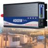 12V/24V/48V 4000W Pure Sine Wave Power Inverter DC to AC 110V/220V with Outlets and Display, for RV Truck Car Travel Camping,DC24VtoAC110V view 1