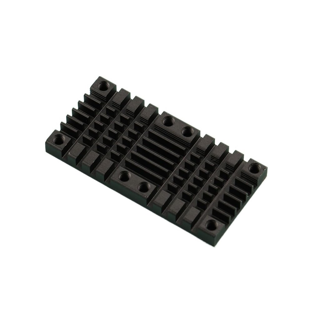 10 PCS 25x25mm 25 * 50mm Radiator and 5V 12V Cooling Fan Combination Aluminum Radiator Small Cooler(Color:50x25mm Radiator)